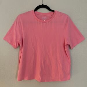 Boden Light Pink Crewneck Short Sleeve Tee Basic 100% Cotton Women's size Medium